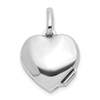 Sterling Silver Rhodium-plated Polished 12mm CZ Bee Heart Locket
