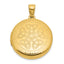 Sterling Silver Gold-plated Polished Front/Brushed Back Celtic Trinity 20mm Round Locket