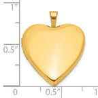 1/20 Gold Filled Polished and Satin 20mm Heart Locket