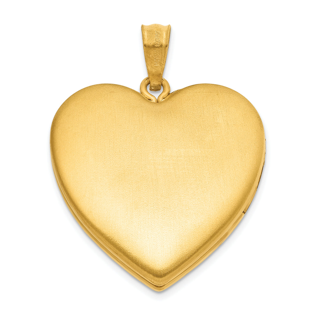 1/20 Gold Filled Polished and Satin 24mm Heart Locket