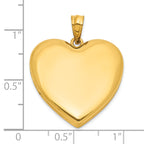1/20 Gold Filled Polished and Satin 24mm Heart Locket