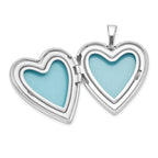 Sterling Silver Rh-plated Heart 20mm and 12mm Locket/Pendant Set