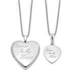 Sterling Silver RH-plated FOREVER 20mm/12mm Locket/Pendant Set