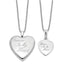 Sterling Silver RH-plated FOREVER 20mm/12mm Locket/Pendant Set