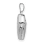Sterling Silver Rhodium-plated Half Point Diamond Infinity 15mm Heart Locket