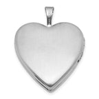 Sterling Silver Rhodium-plated Brushed And Polished 1/20 carat Diamond And Angel 20mm Heart Locket
