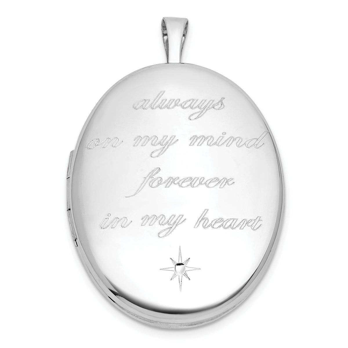 My Heart" Oval Locket in Sterling Silver - Sophia Jewelers Main image