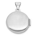 Sterling Silver Rhodium-plated Polished 16mm Celtic Knot Design Round Locket