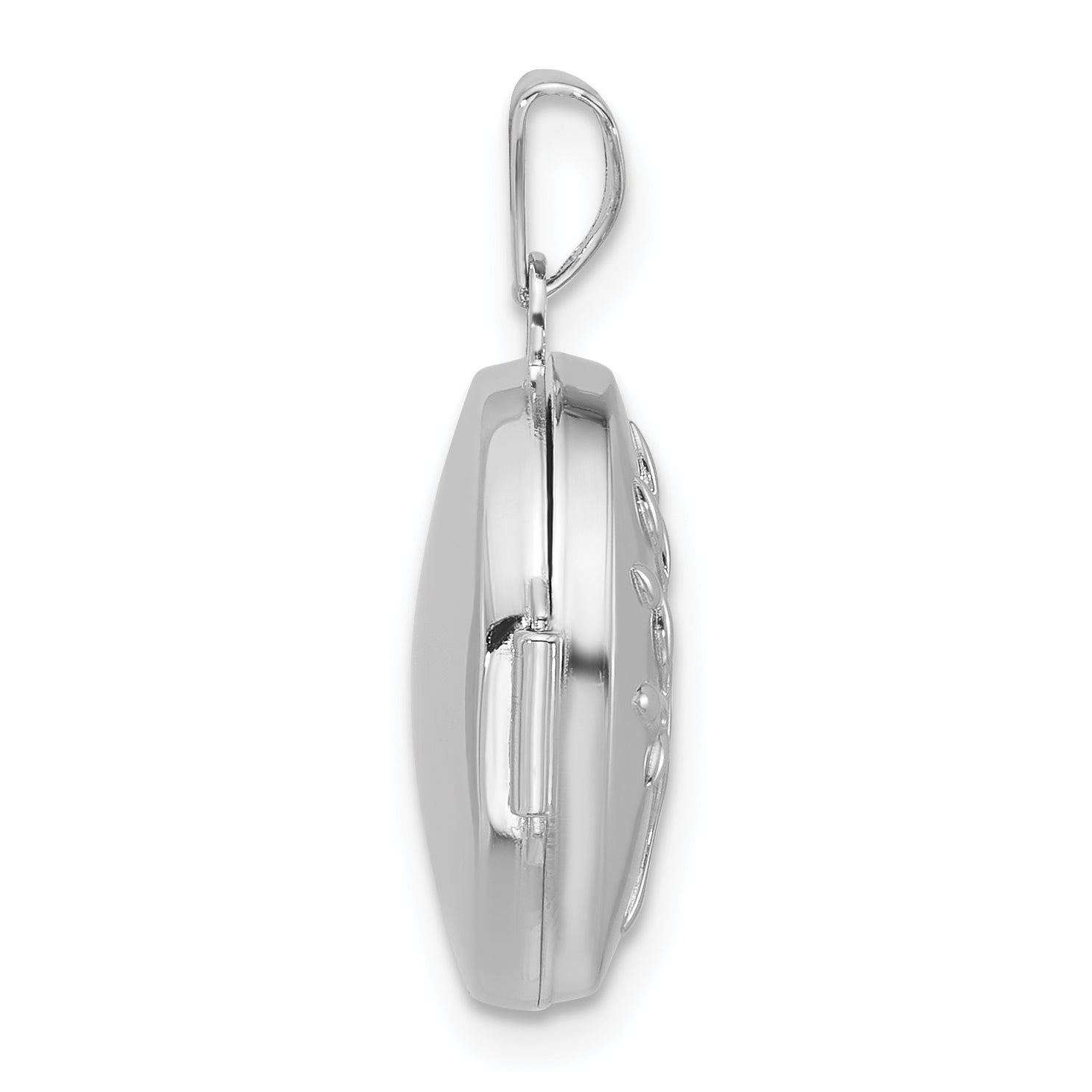 Sterling Silver Rhodium-plated Polished Tree Of Life 16mm Round Locket Secondary image