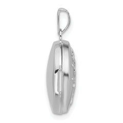 Sterling Silver Rhodium-plated Polished Tree Of Life 16mm Round Locket
