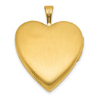 Sterling Silver Gold-plated Polished Front/Brushed Back Unicorn/Alicorn 20mm Heart Locket