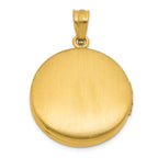 Sterling Silver Gold-plated Polished Front/Brushed Back 1/20 carat Diamond with Celtic Knot Border 20mm Round Locket