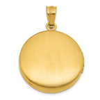 Sterling Silver Gold-plated Polished Front/Brushed Back Fancy Lace Design 20mm Round Locket