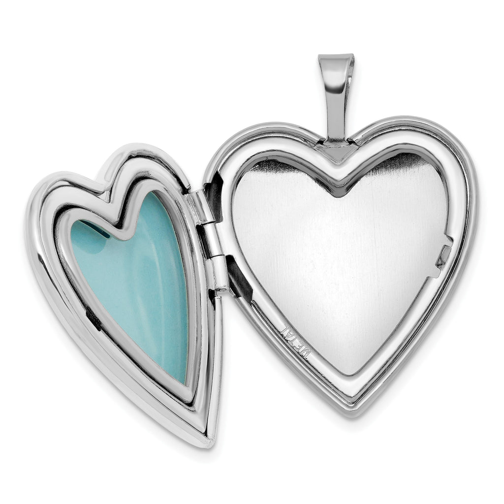 My Angel Heart Ash Holder Locket in Sterling Silver, 20mm - Sophia Jewelers