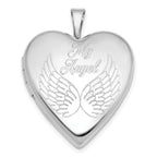 My Angel Heart Ash Holder Locket in Sterling Silver, 20mm - Sophia Jewelers
