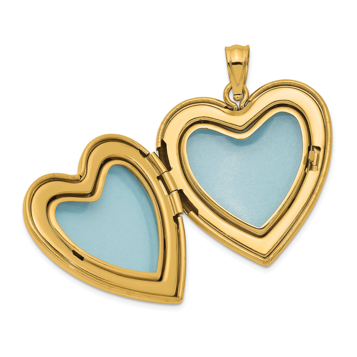 Plain Heart Locket in Gold-Plated Sterling Silver - Sophia Jewelers