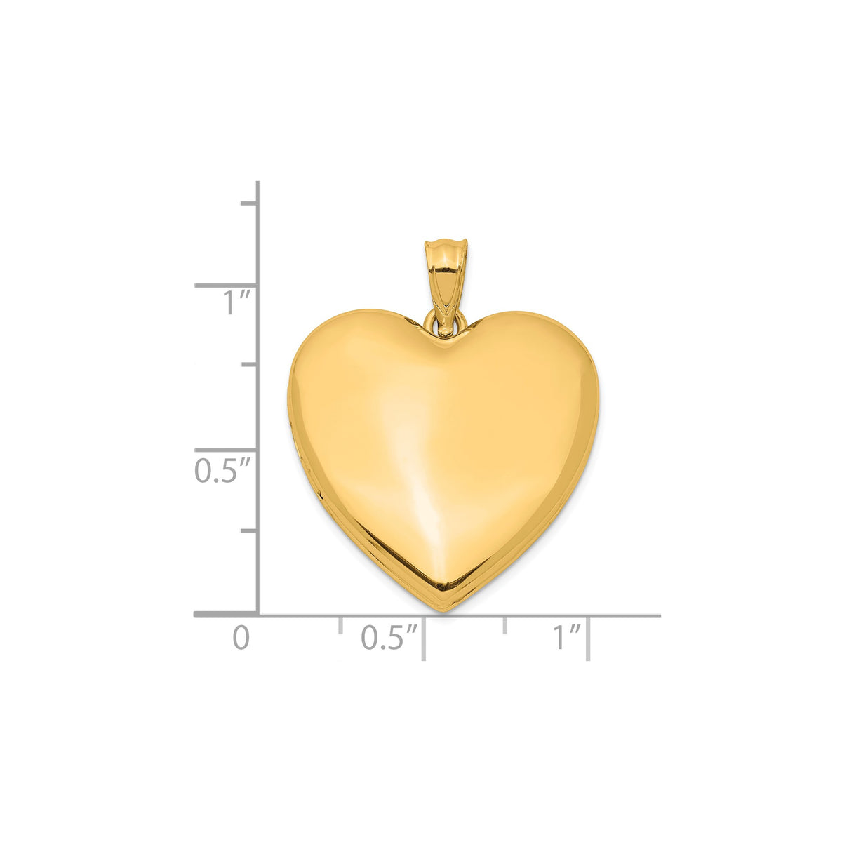 Plain Heart Locket in Gold-Plated Sterling Silver - Sophia Jewelers