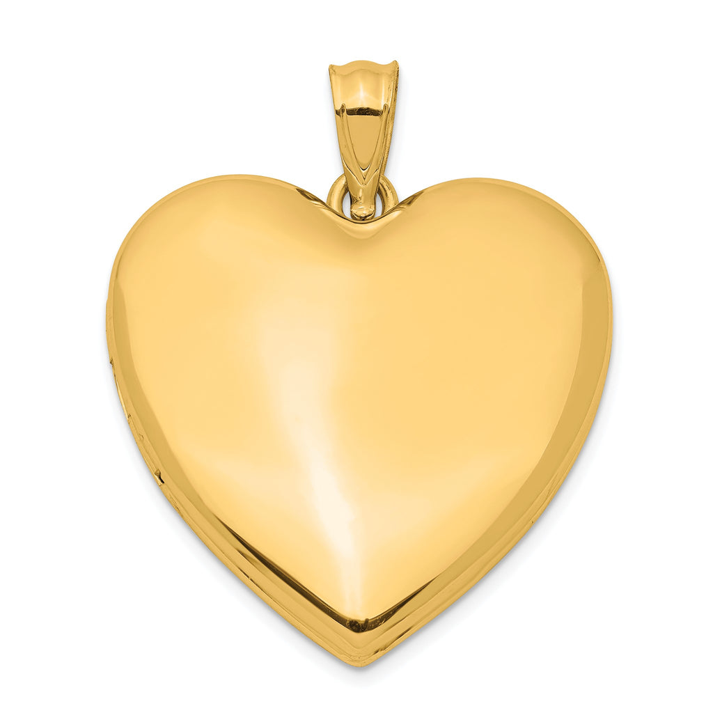 Plain Heart Locket in Gold-Plated Sterling Silver - Sophia Jewelers