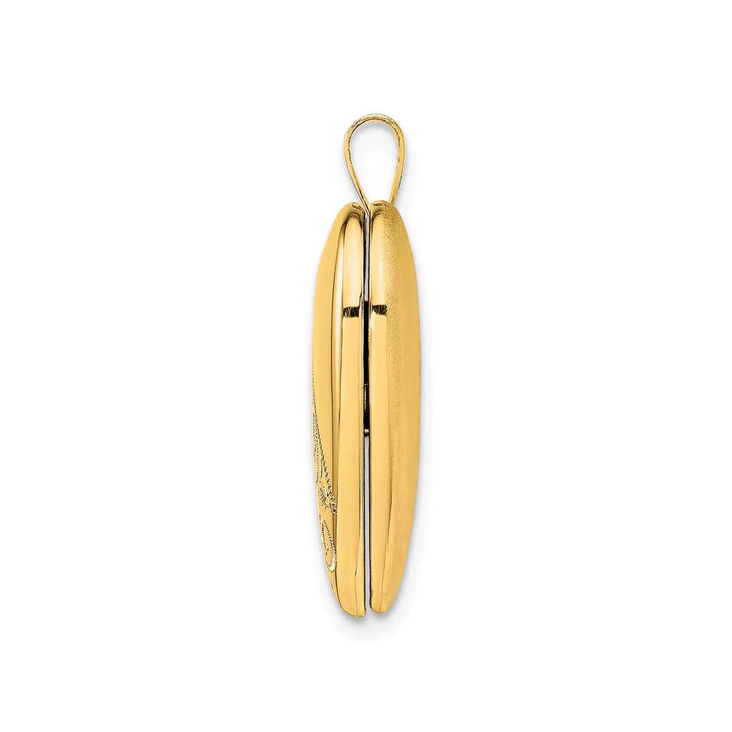Swirl Heart Locket in Gold-Plated Sterling Silver - Sophia Jewelers