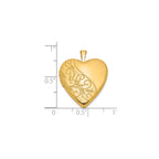 Swirl Heart Locket in Gold-Plated Sterling Silver - Sophia Jewelers