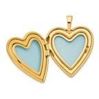 Heart Locket in Gold-Plated Sterling Silver, Diamond-Cut - Sophia Jewelers