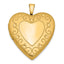 Heart Locket in Gold-Plated Sterling Silver, Diamond-Cut - Sophia Jewelers