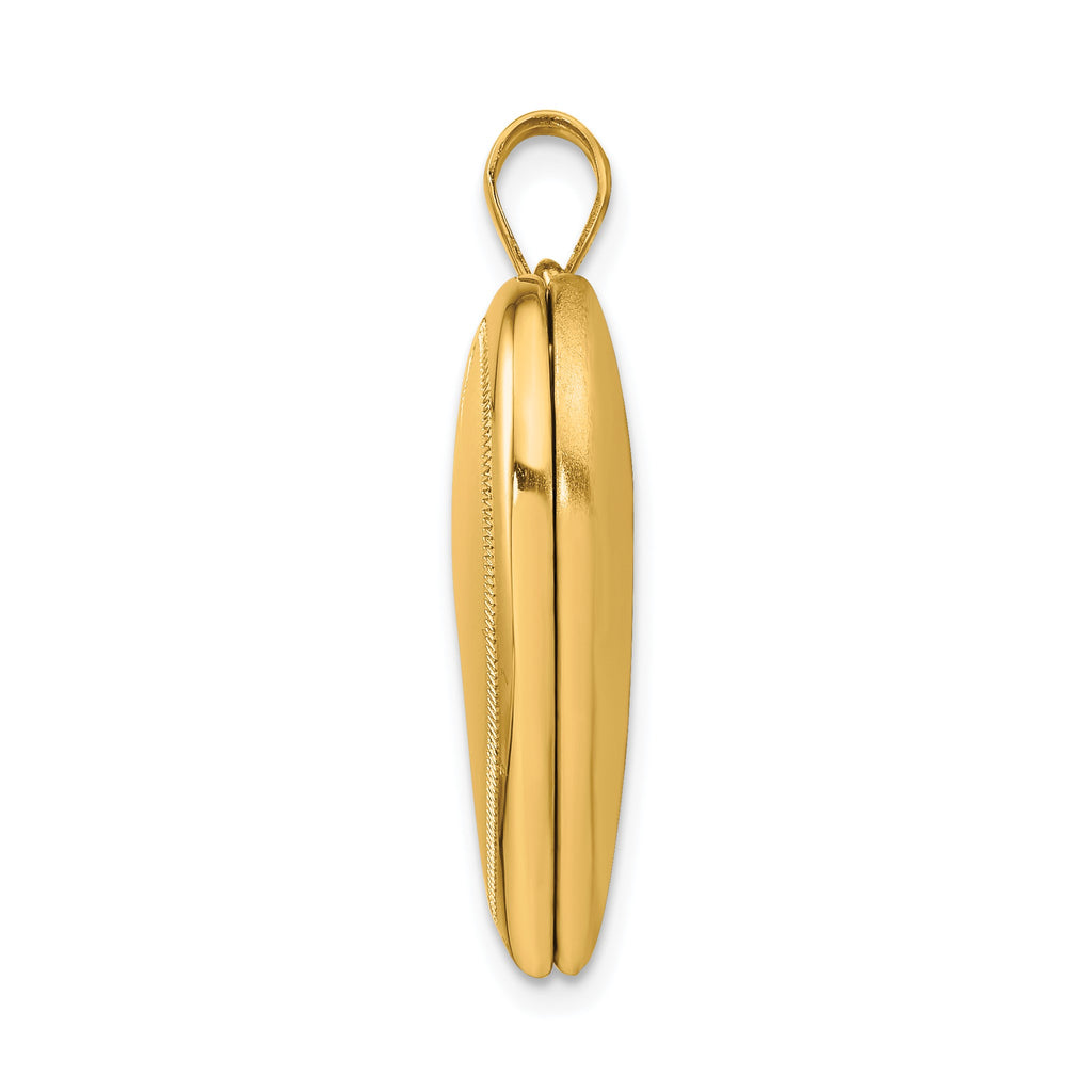 Heart Locket in Gold-Plated Sterling Silver, Satin & Polished - Sophia Jewelers