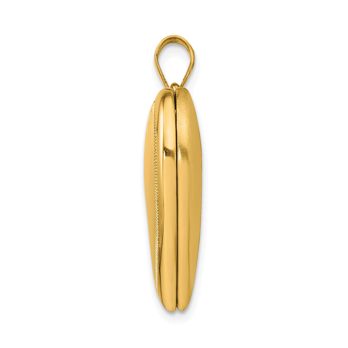 Heart Locket in Gold-Plated Sterling Silver, Satin & Polished - Sophia Jewelers