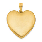 Heart Locket in Gold-Plated Sterling Silver, Satin & Polished - Sophia Jewelers