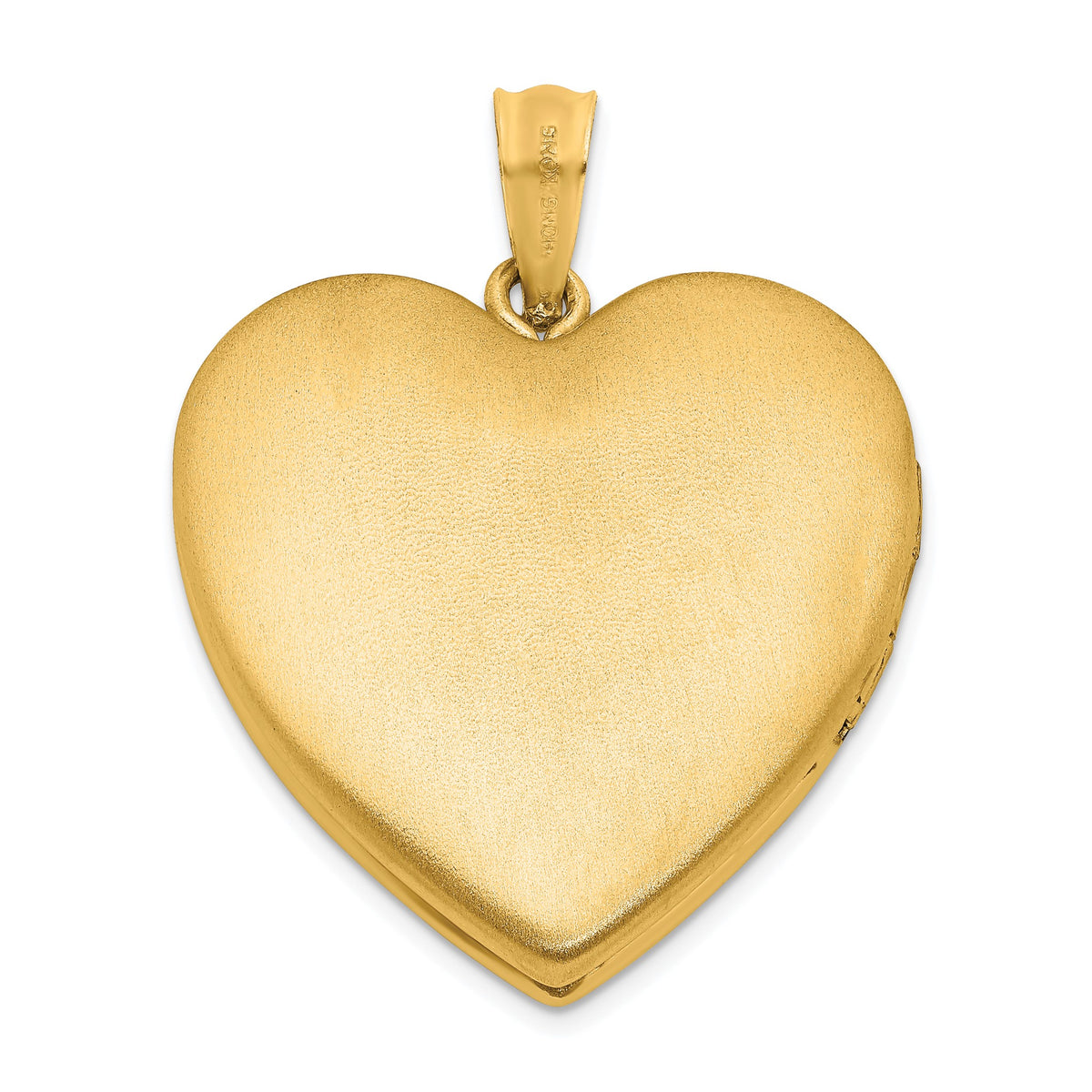 Heart Locket in Gold-Plated Sterling Silver, Satin & Polished - Sophia Jewelers