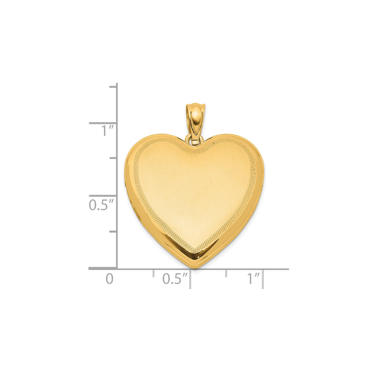 Heart Locket in Gold-Plated Sterling Silver, Satin & Polished - Sophia Jewelers