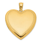 Heart Locket in Gold-Plated Sterling Silver, Satin & Polished - Sophia Jewelers