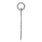 SSilver Rh-plt Engravable Boy Polished Front/Satin Back Disc Charm