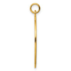 Round Disc Charm in Gold-Plated Sterling Silver with Smooth Edge, Engravable - Sophia Jewelers