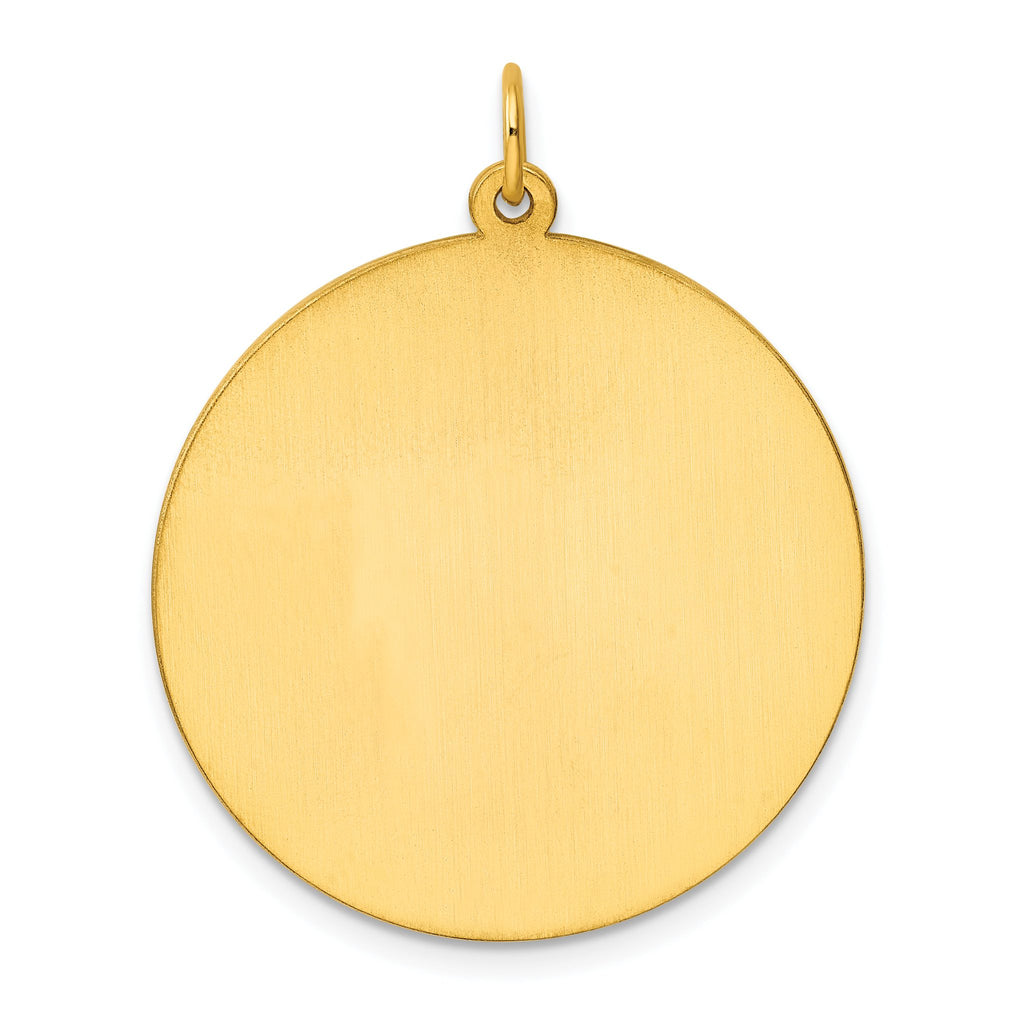 Round Disc Charm in Gold-Plated Sterling Silver with Smooth Edge, Engravable - Sophia Jewelers