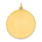 Round Disc Charm in Gold-Plated Sterling Silver with Smooth Edge, Engravable - Sophia Jewelers
