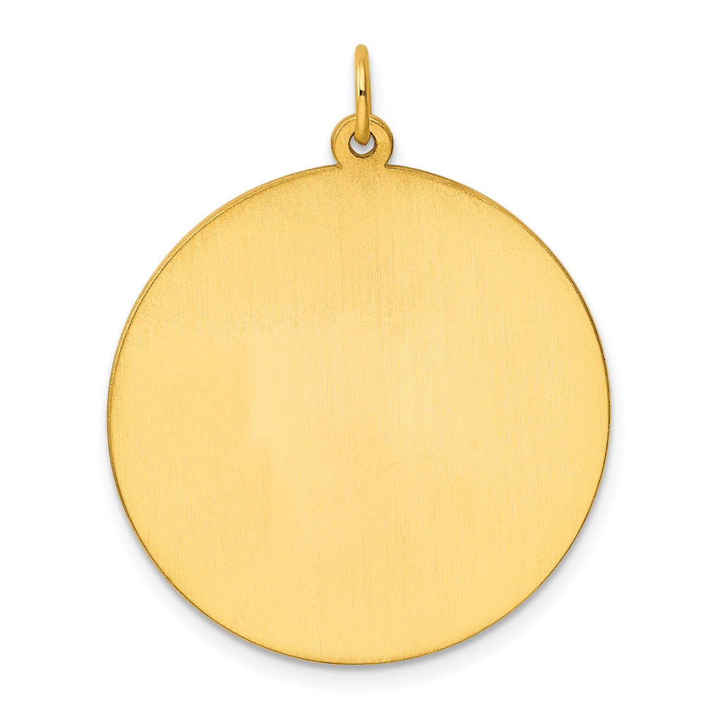 Sterling Silver GP Engraveable Round Polished Disc Charm
