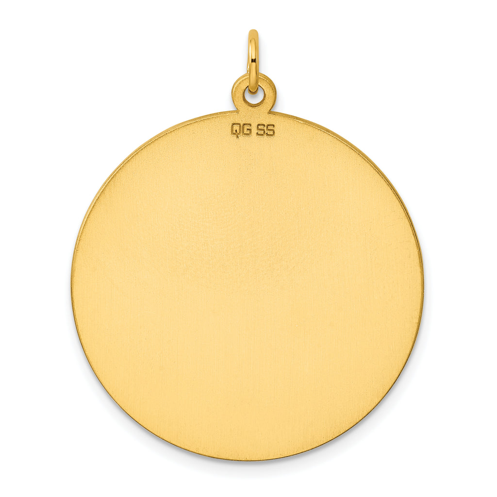 Sterling Silver GP Engraveable Round Polished Disc Charm