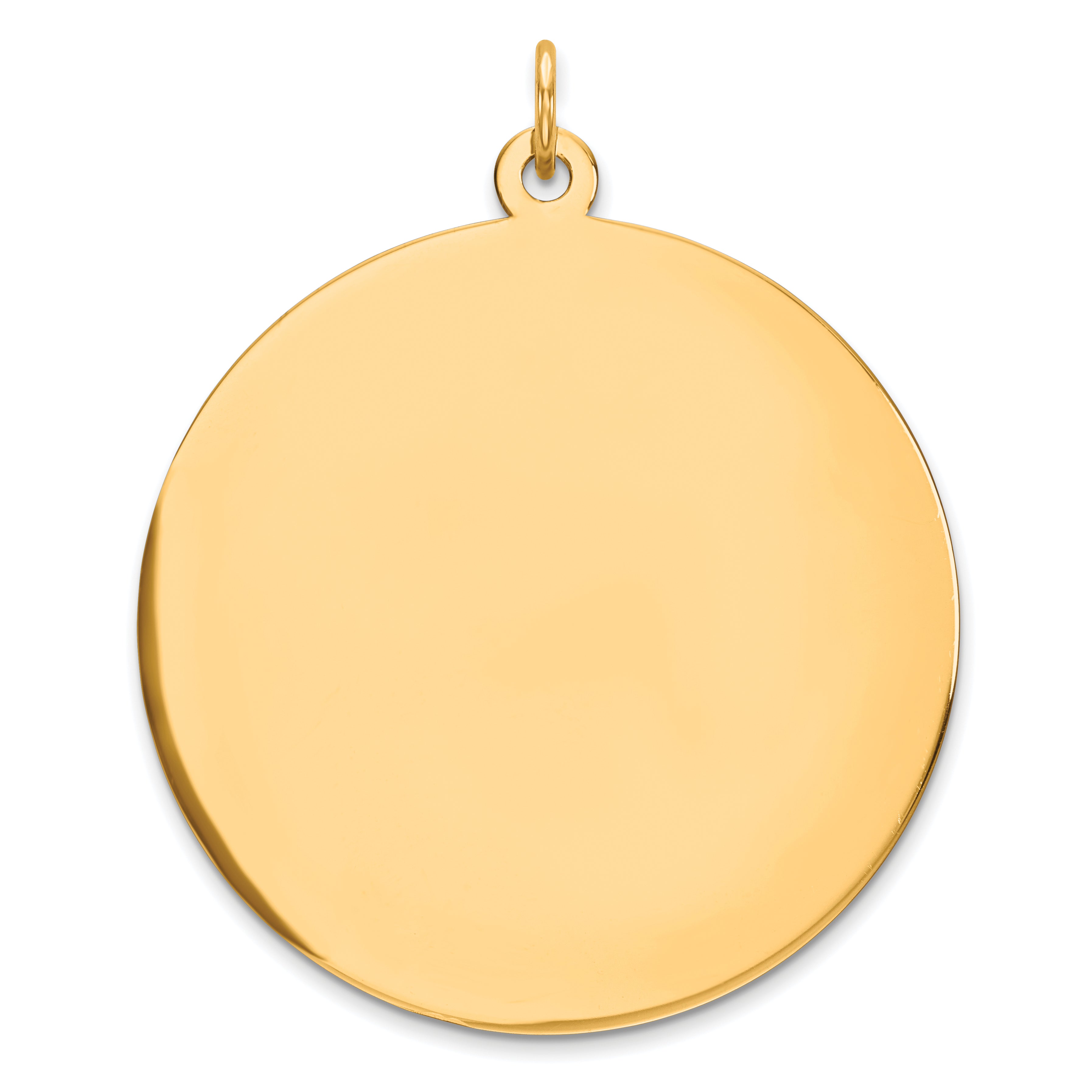 Sterling Silver GP Engraveable Round Polished Disc Charm Secondary image