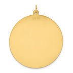 Sterling Silver GP Engraveable Round Polished Disc Charm