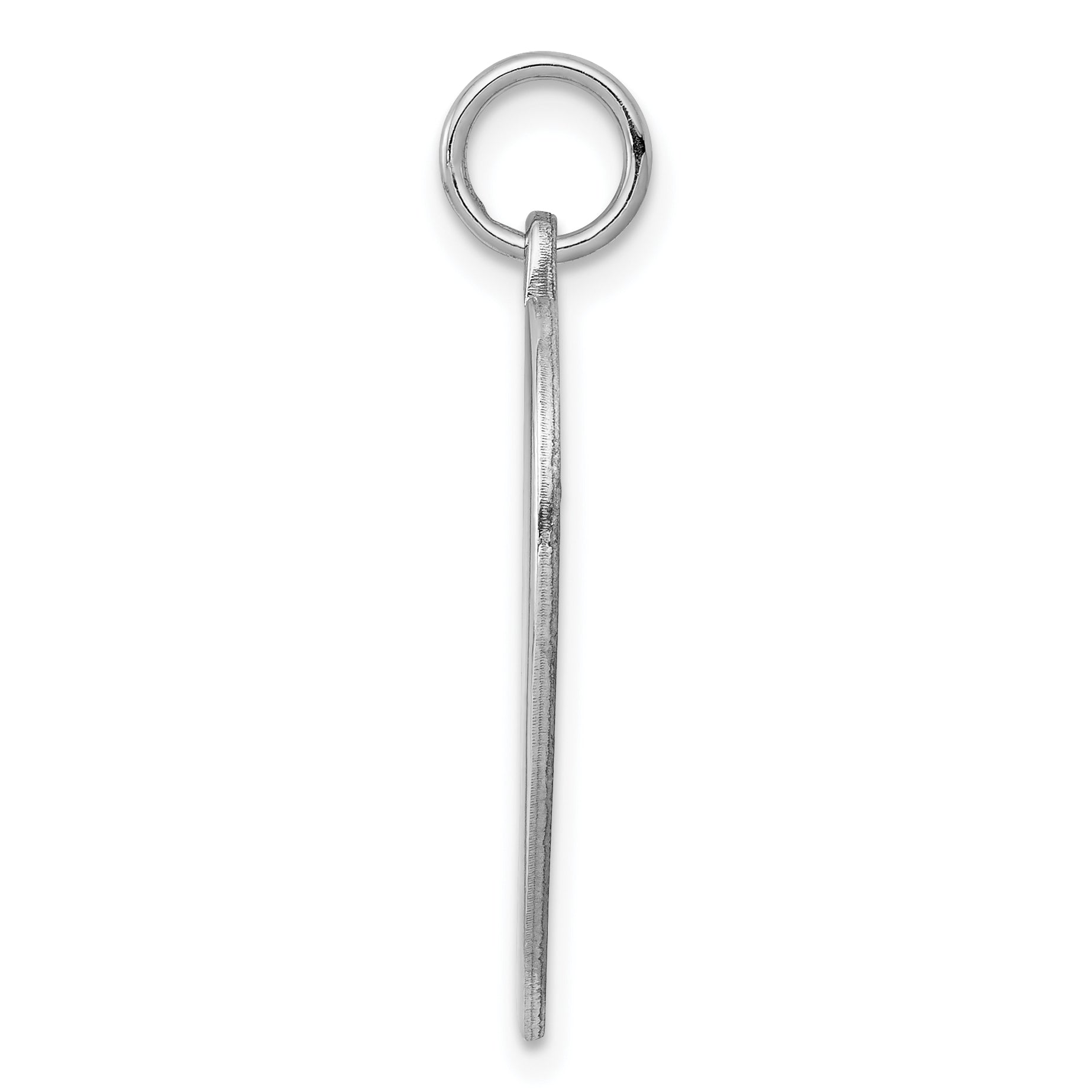 SS Rh-plt Engraveable Heart Polished Front/Satin Back Disc Charm Secondary image