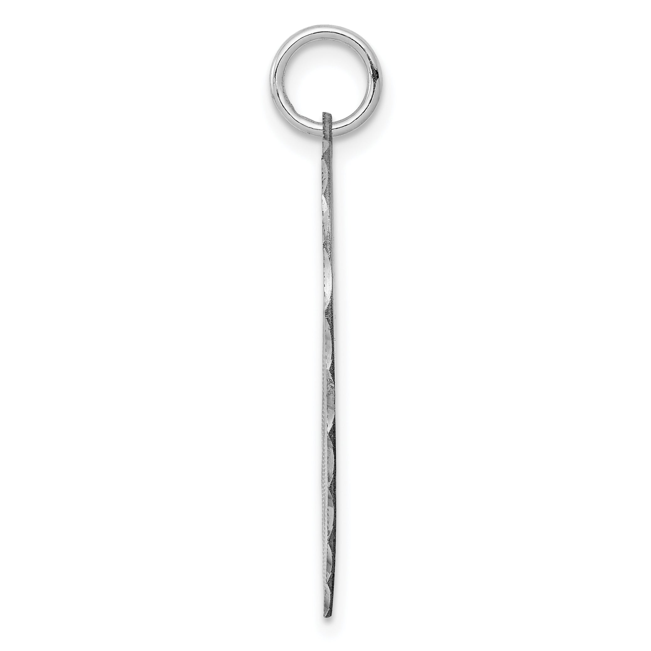 SS Rh-plt Engraveable Heart Patterned Polished Front/Satin Back Disc Main image