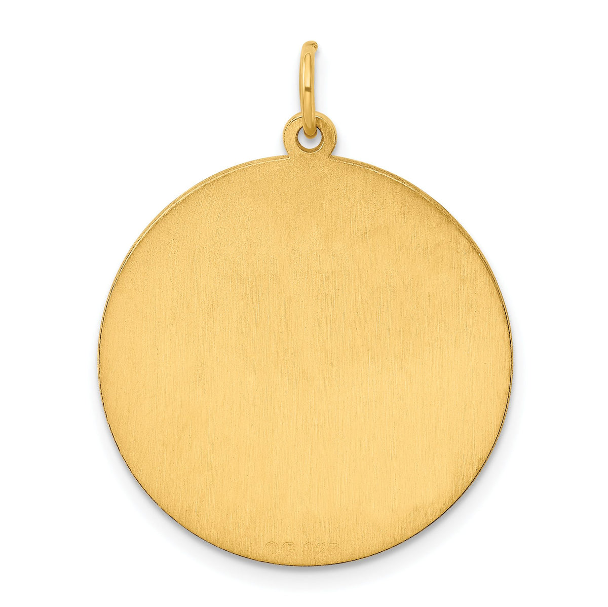 Engravable Round Disc Charm in Gold-Plated Sterling Silver - Sophia Jewelers