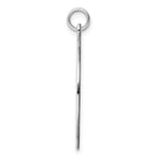 Sterling Silver Rhod-plated Eng. Rnd Polish Front/Satin Back Disc Charm