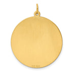 Round Disc Charm in Gold-Plated Sterling Silver with Scalloped Edge, Engravable - Sophia Jewelers