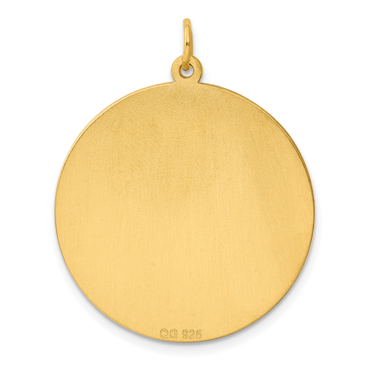 Sterling Silver GP Engraveable Round Polished Disc Charm