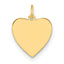 Sterling Silver GP Engraveable Heart Polished Disc Charm