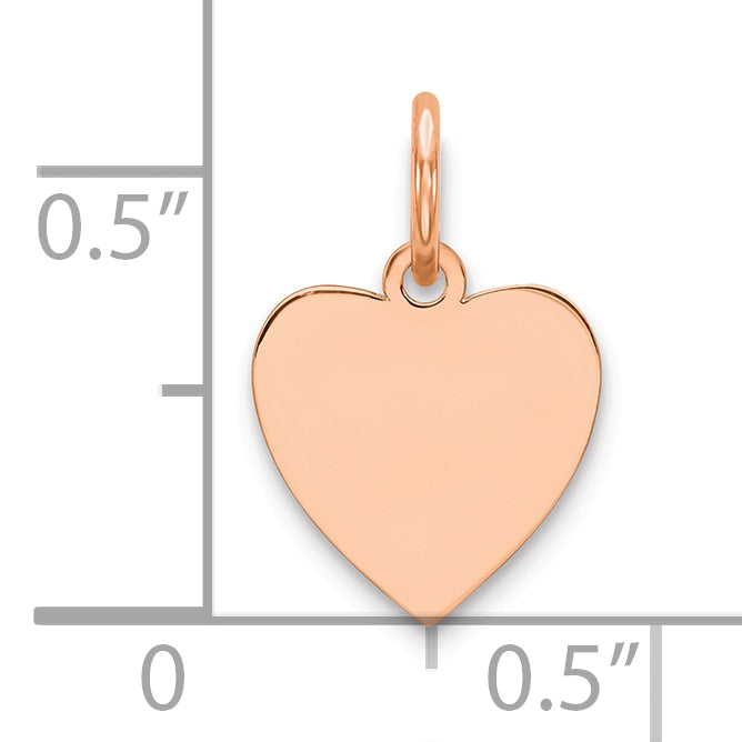 Sterling Silver RG Plated Engraveable Heart Polished Front/Satin Back Disc