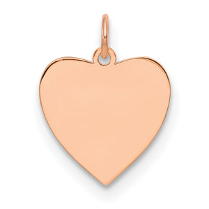Sterling Silver RG Plated Engraveable Heart Polished Front/Satin Back Disc