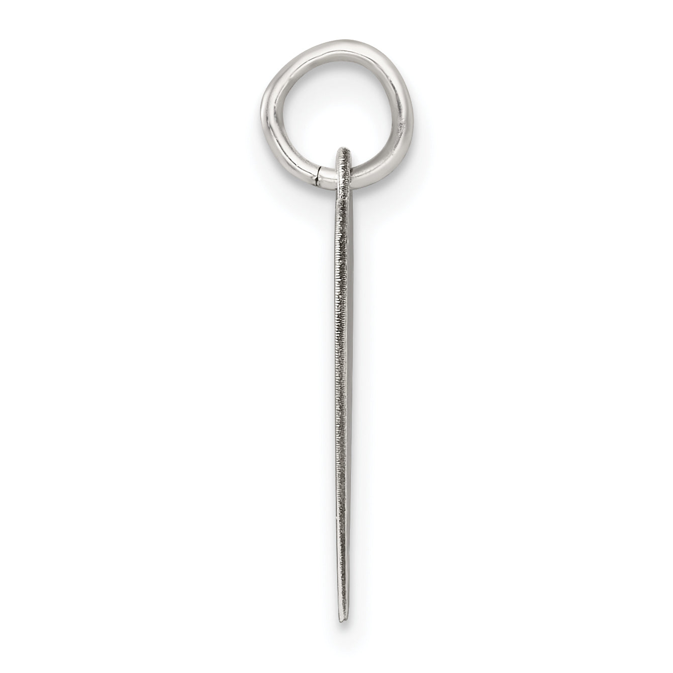SS Rh-plt Engraveable Heart Polished Front/Satin Back Disc Charm Secondary image